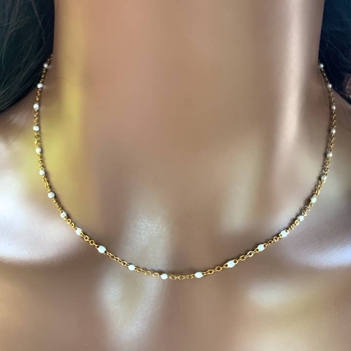 Enamel Satellite Necklace (more colors) for wholesale by DRIP JEWELRY