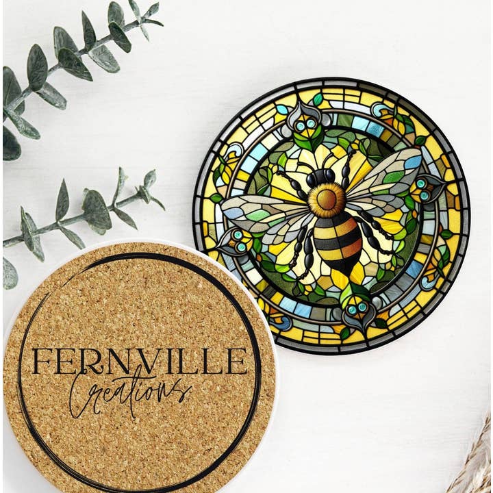 Fernville Creations - Vente Sous-verre - Sous-verres en céramique inspirés de la nature pour les amoureux de la nature5