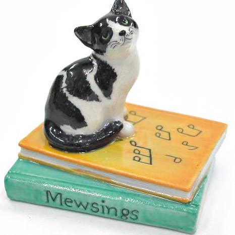 Mini statuetta in porcellana di Kitten Mewsings, rosa del nord per la vendita all'ingrosso da parte di Little Critterz