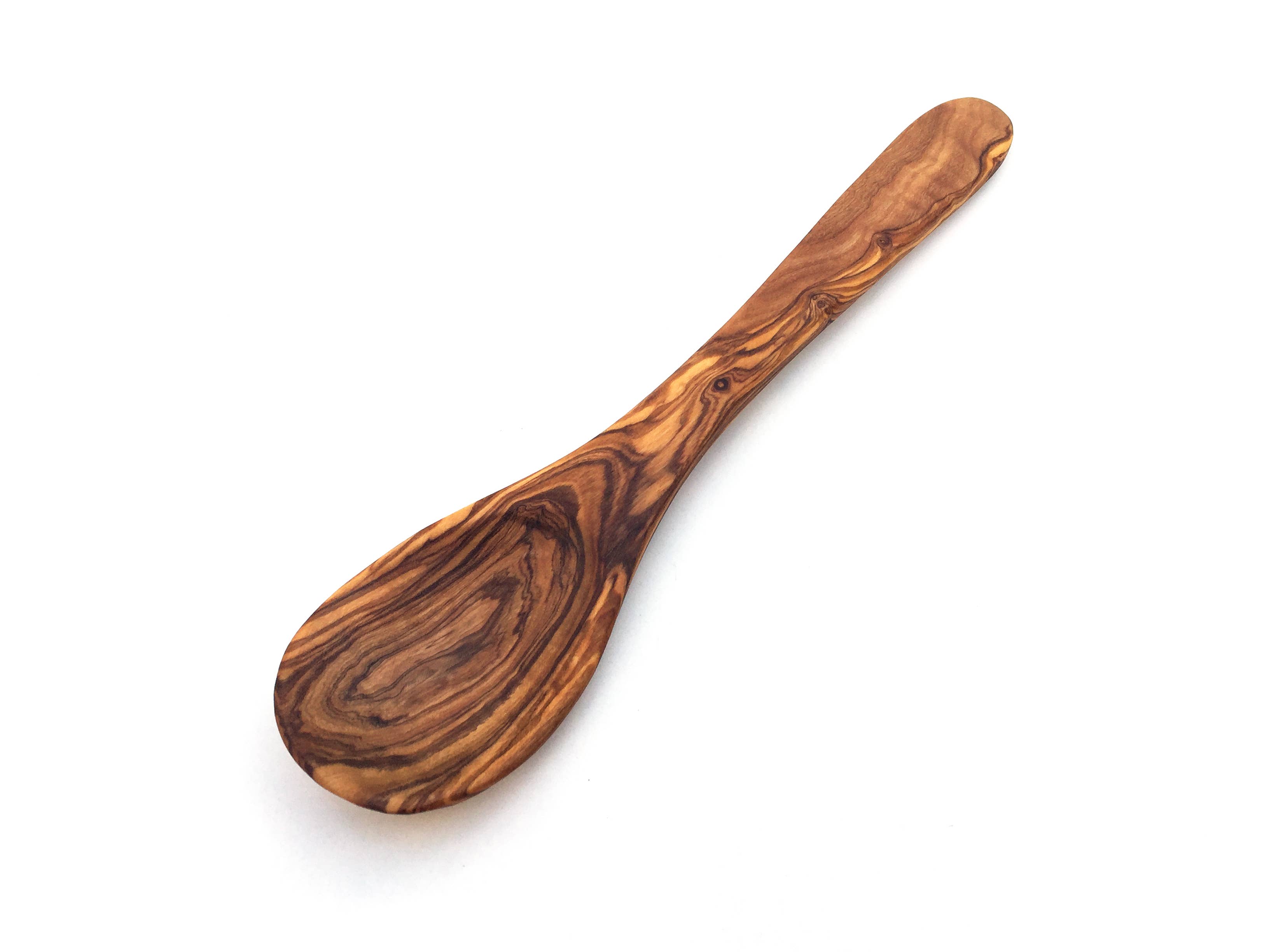 medina mood - Wholesale Kitchen Spoon - Hamburg cooking spoon with wide curved handle made of olive wood7