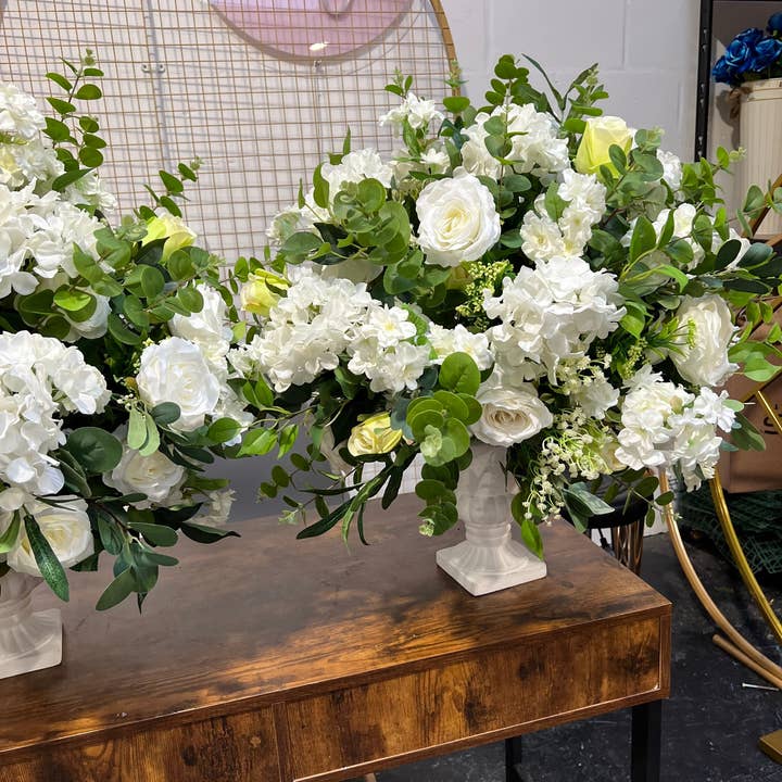 IVY CRUZ - Wholesale Artificial Flowers - Wedding Flower Urn, Church Flower Urn, Flower Centrepiece2