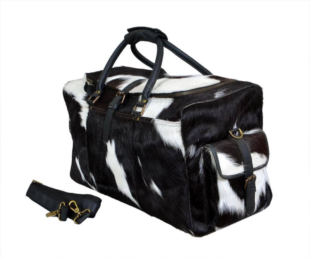 Classy Leather Bags - Wholesale Weekender Bag - Women's - Cowhide Hair on Leather Travel Bag1