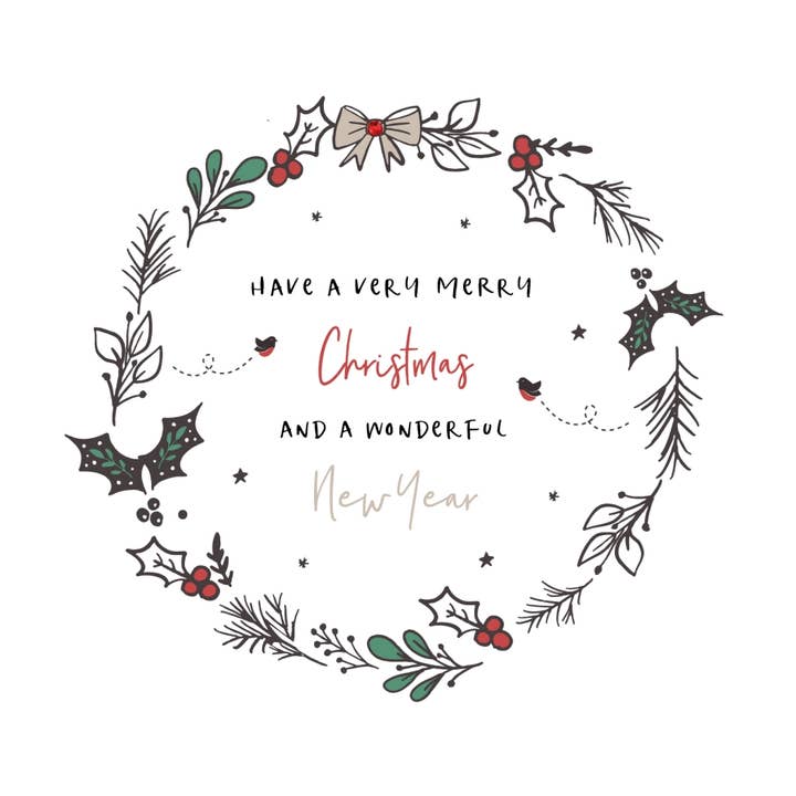 Que tengas una muy feliz Navidad y un maravilloso año nuevo para venta al por mayor de The Handcrafted Card Company