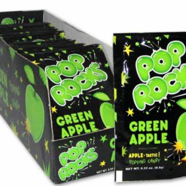 O'Shea's Candies Sweet Shop - Wholesale Hard Candy - Nostalgic Pop Rocks “Green Apple 🍏 ” Flavor 24ct Dsp Box