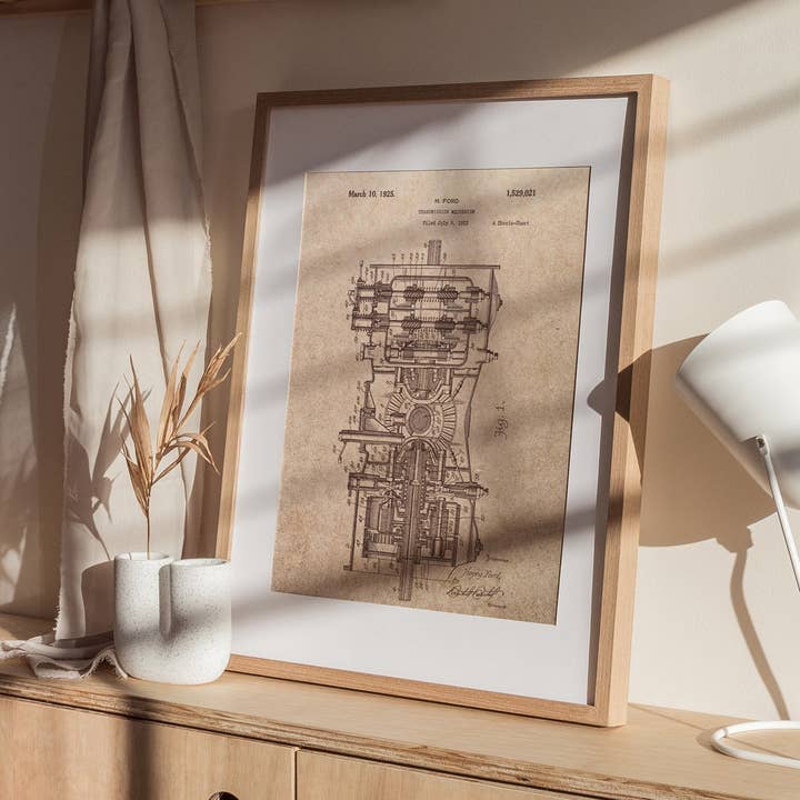 3 Patenter Træbil og motor, vægkunst, bilkunst for engroshandel hos Kustwood