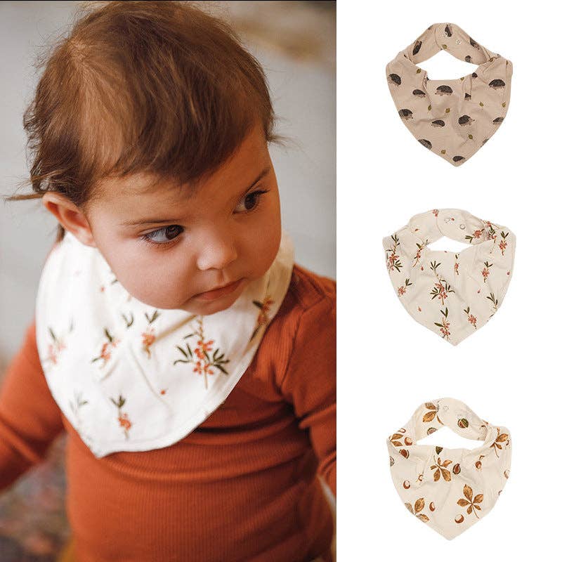 KiddieKickz – wholesale Bib – Baby – Baby Unisex Flower Animals Plant Print Baby Bibs8