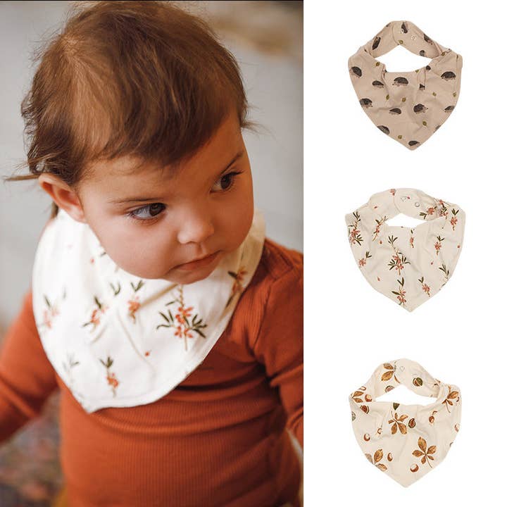 KiddieKickz – wholesale Bib – Baby – Baby Unisex Flower Animals Plant Print Baby Bibs8