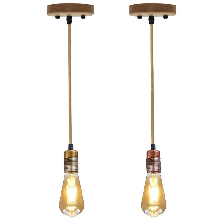 Ledsone - Wholesale Chandelier/Hanging Light - Vintage Industrial E27 Bulb Holder Screw Ceiling Rose Lamp6