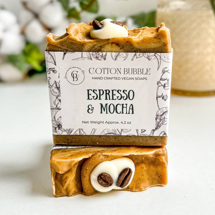 Espresso & Mocha for wholesale by Cotton Bubble Soap