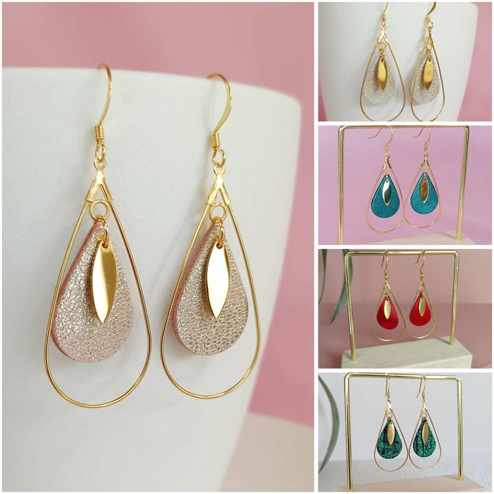 NAYA metallic earrings - 4 Colors for wholesale by COLICREA