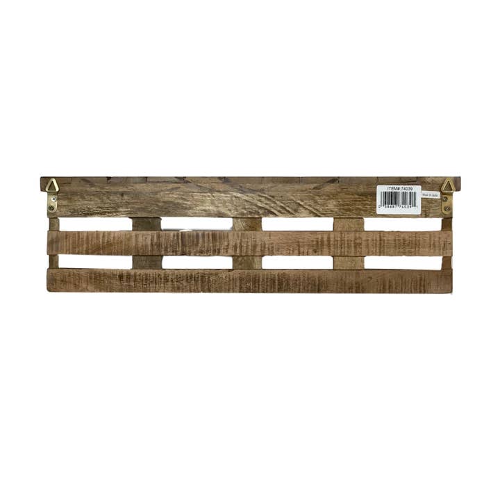 Wilco Home - Vendita all'ingrosso Mensole da parete - Mensola da parete «Northern Woods» con gancio triplo, finitura tabacco5