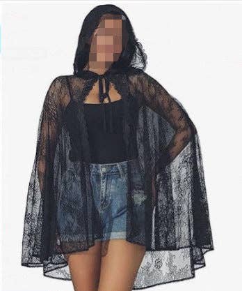 SALINA TRADING INC - Wholesale Swim Cover Up - Women's - Halloween Cape Summer Beach Cardigan Loose Casual Coverup7
