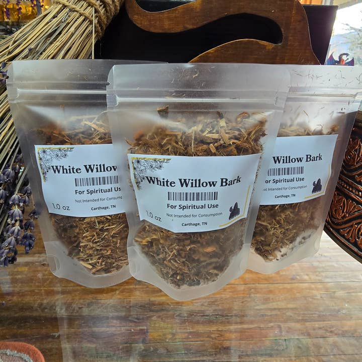 White WIllow Bark Dried Herb for Spiritual Use for wholesale by The Rouge and Raven