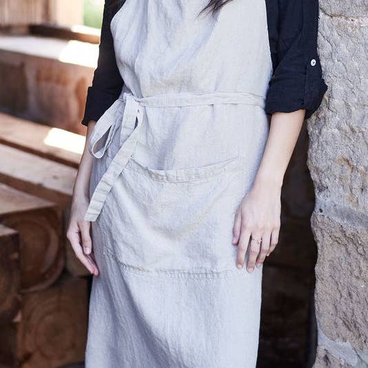 Linen Apron - Natural for wholesale on Faire2