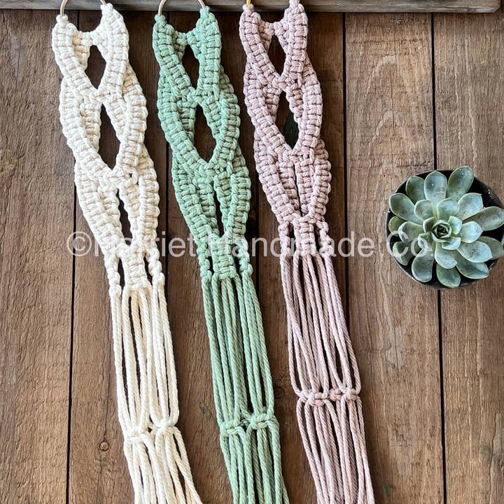 Woven / Braided Macrame Plant Hanger for wholesale by Harriet Handmade Co.