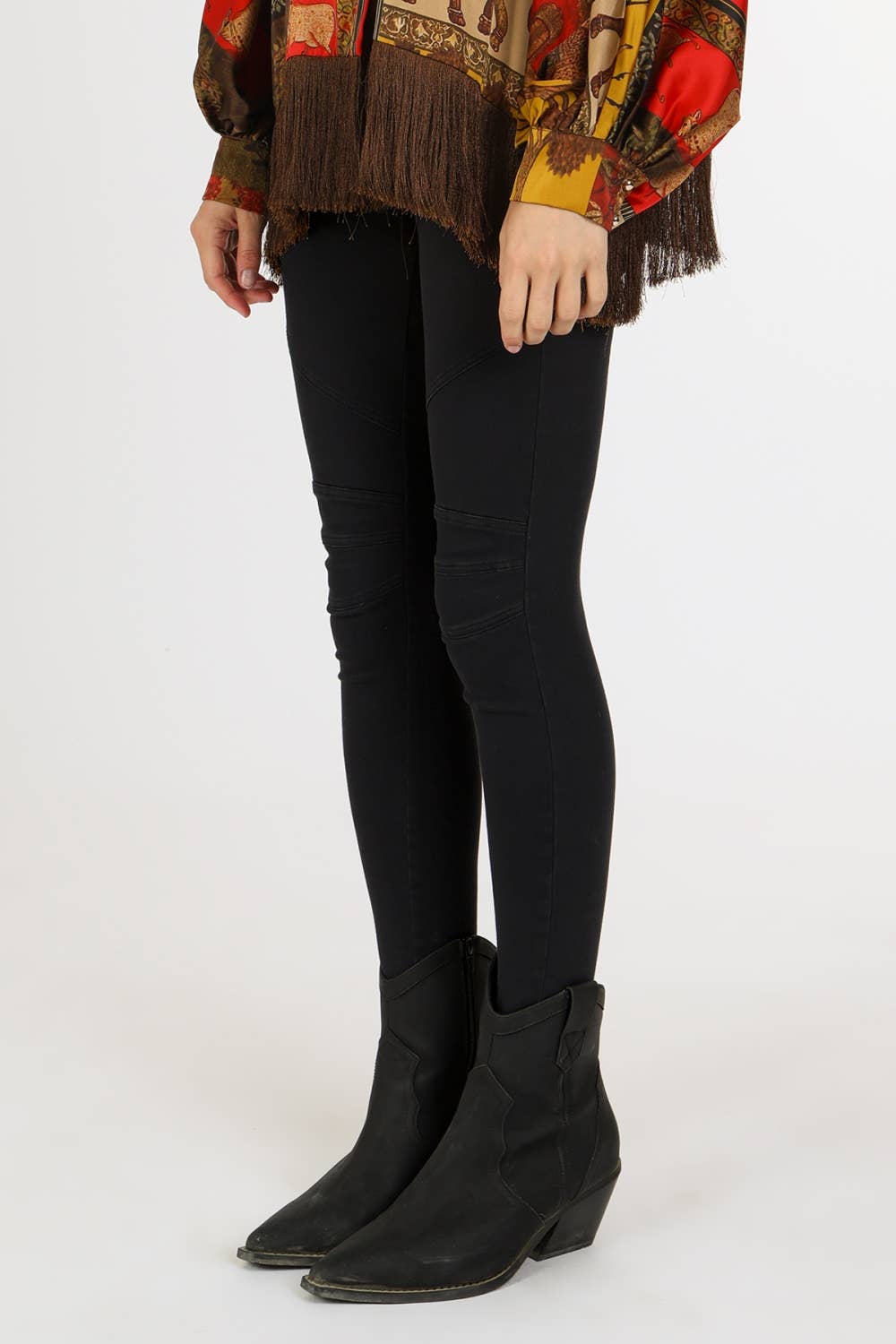 Beulah Style - Vente Pantalon – femme - Jegging Moto à Détails Plissés DM70023