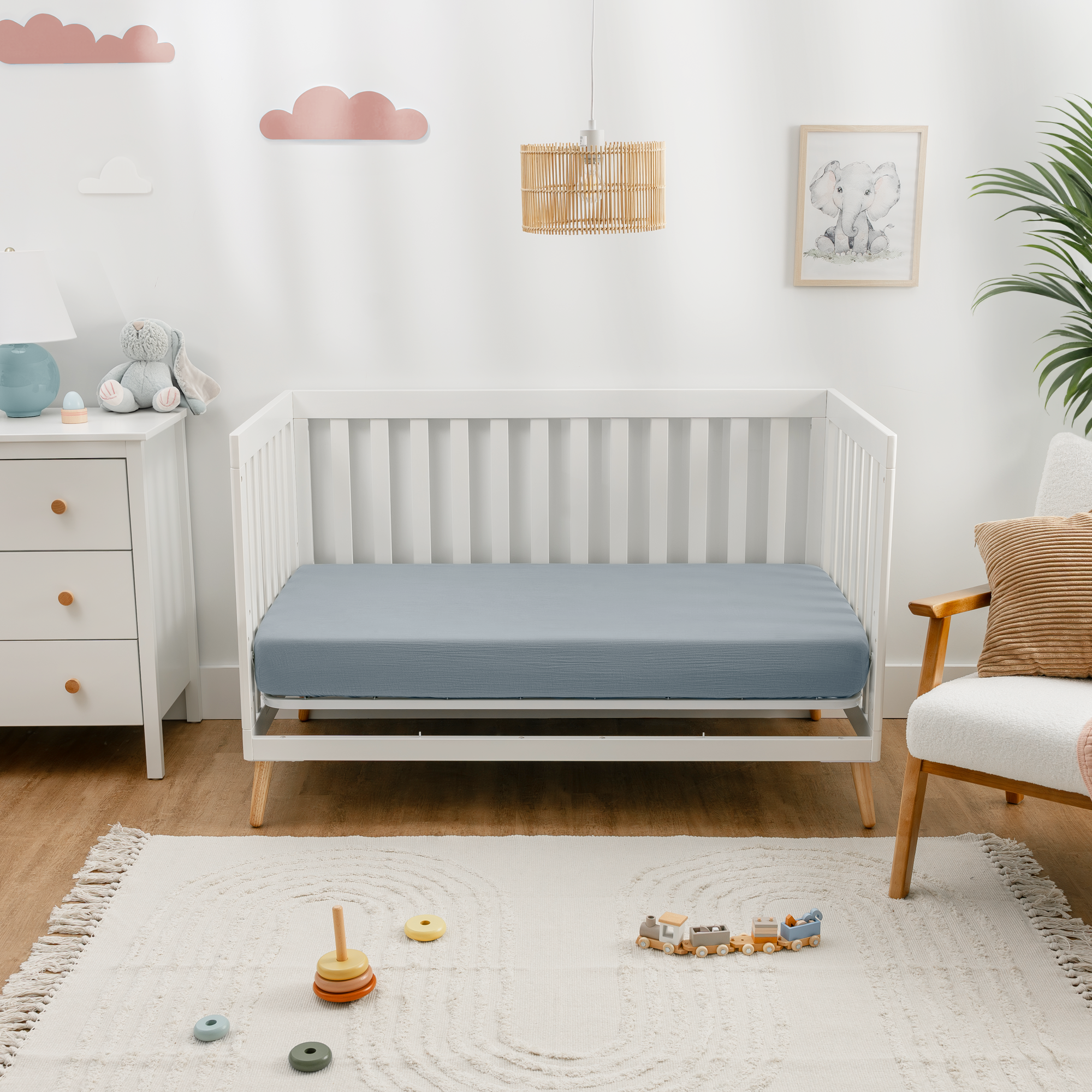 Comfy Cubs - Wholesale Cot/Crib Sheets - Muslin Cotton Fitted Crib Sheet, Soft Snug Fit by Comfy Cubs25