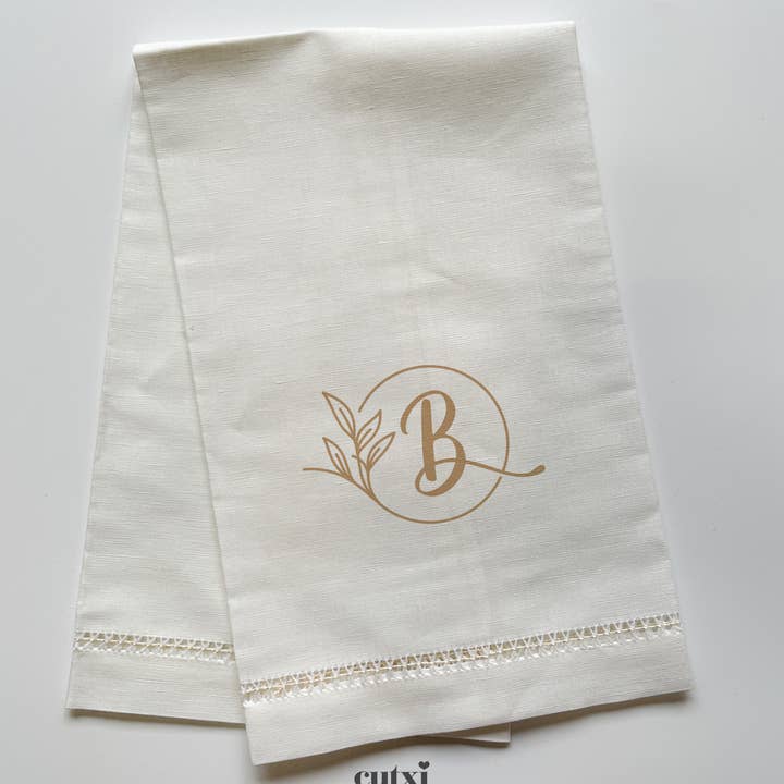 Cutxi Cutxi - Venta al por mayor Servilletas de tela - Toalla o paño de lino para bautizo con puntada ajour - Colección Linen