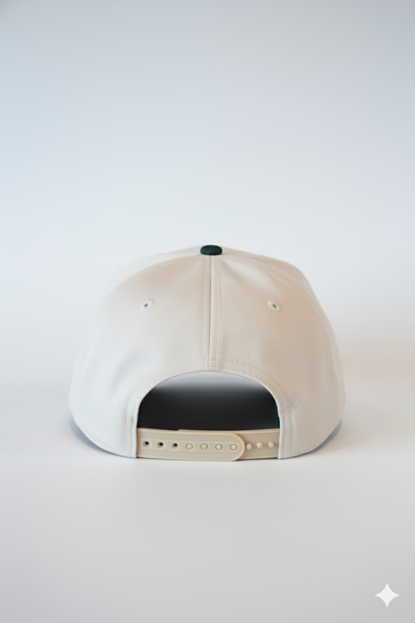 Forest Green Beige Country Club Cap Beige/Green for wholesale on Faire2