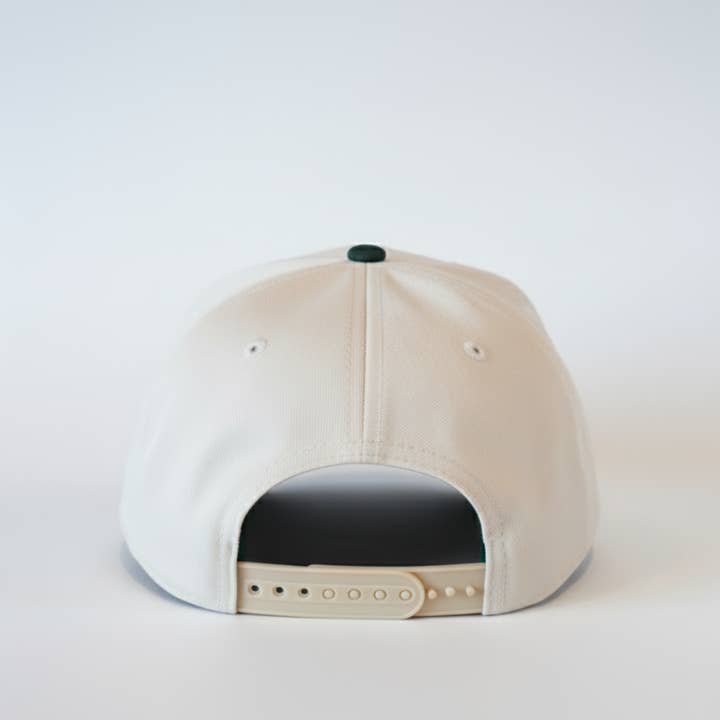 Forest Green Beige Country Club Cap Beige/Green for wholesale on Faire2