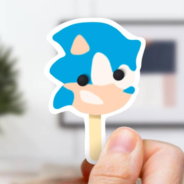 Sonic Popsicle 3” sticker for wholesale by Art Attack Studios