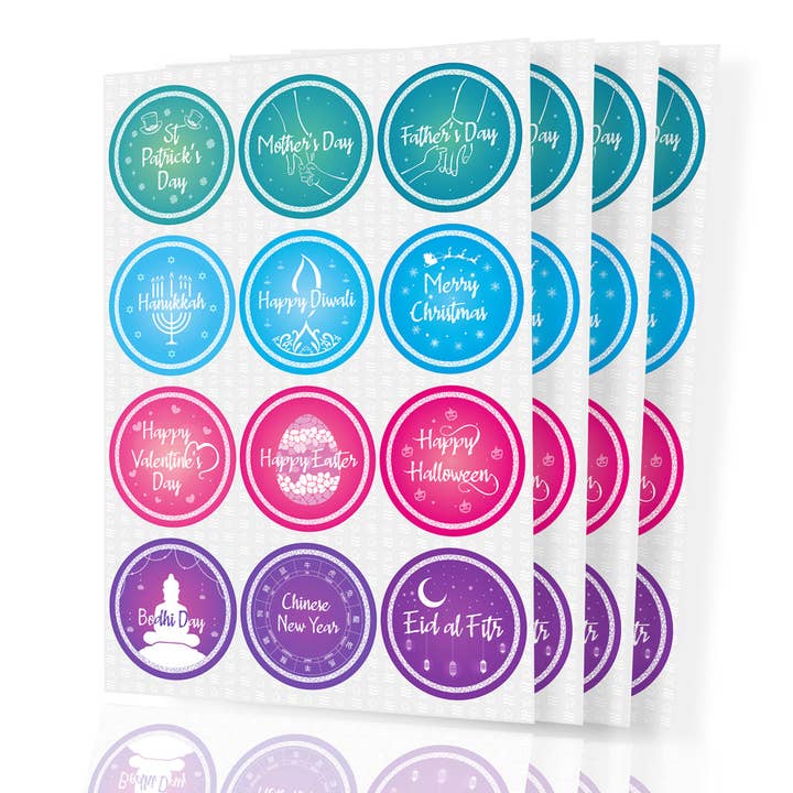 Premium Festive Stickers for All Year Celebrations for wholesale by Zephyr-Label