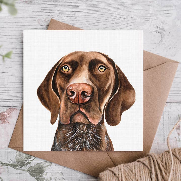 German Shorthaired Pointer Birthday Card 1 for wholesale by Cloud Jellybean Art