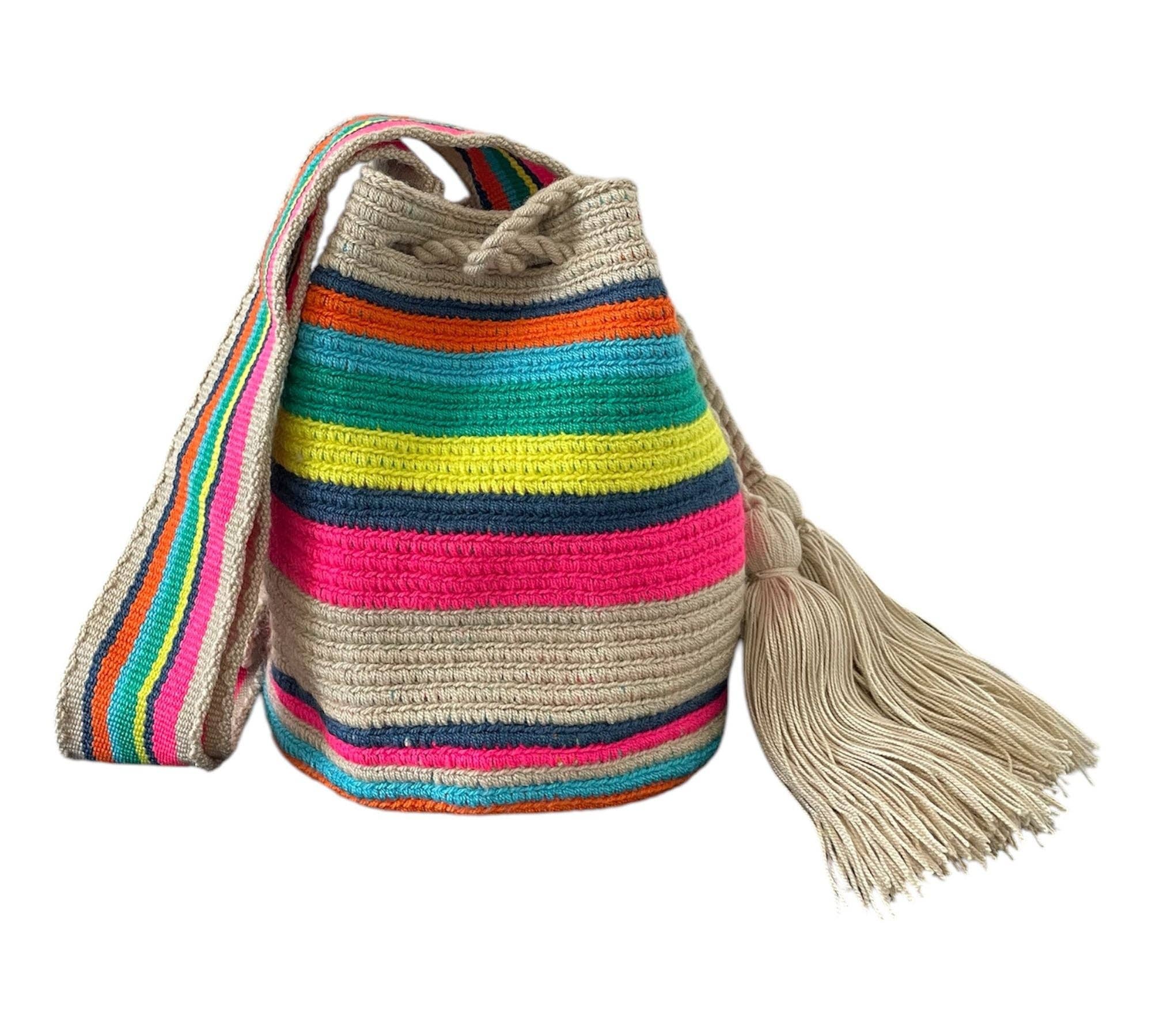 Boutique Femade ® - Wholesale Crossbody Bag - Women's - Arcoiris Medium Wayuu Bag1