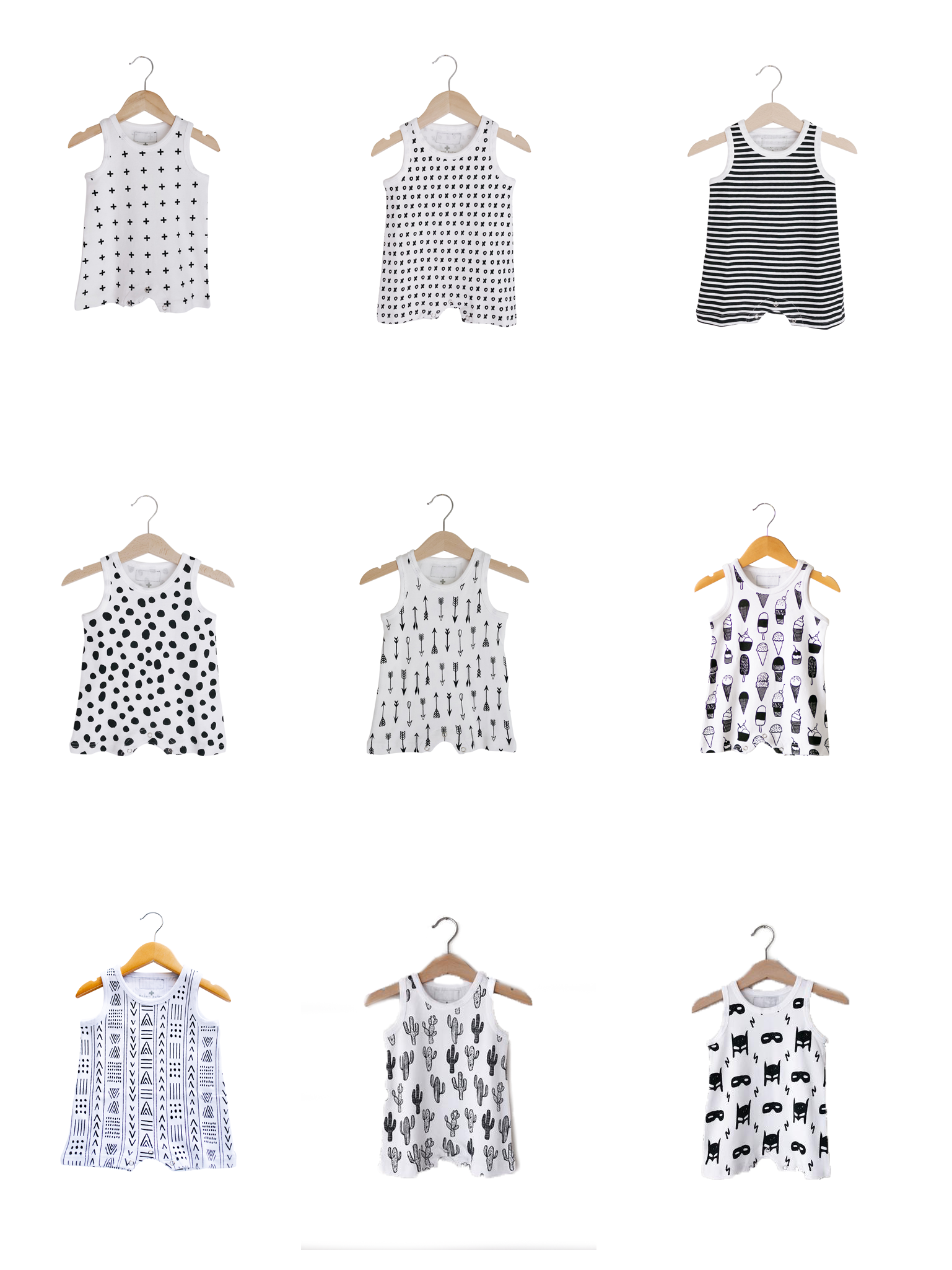 Modern Burlap - Wholesale Bodysuit (Non-Footed) - Baby - Organic Tank Romper | Solids & Prints11