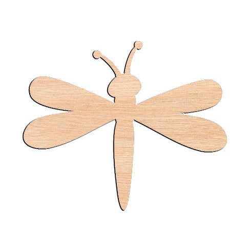 Dragonfly - Raw Wood Cutout for wholesale by Ortmann Woodcraft