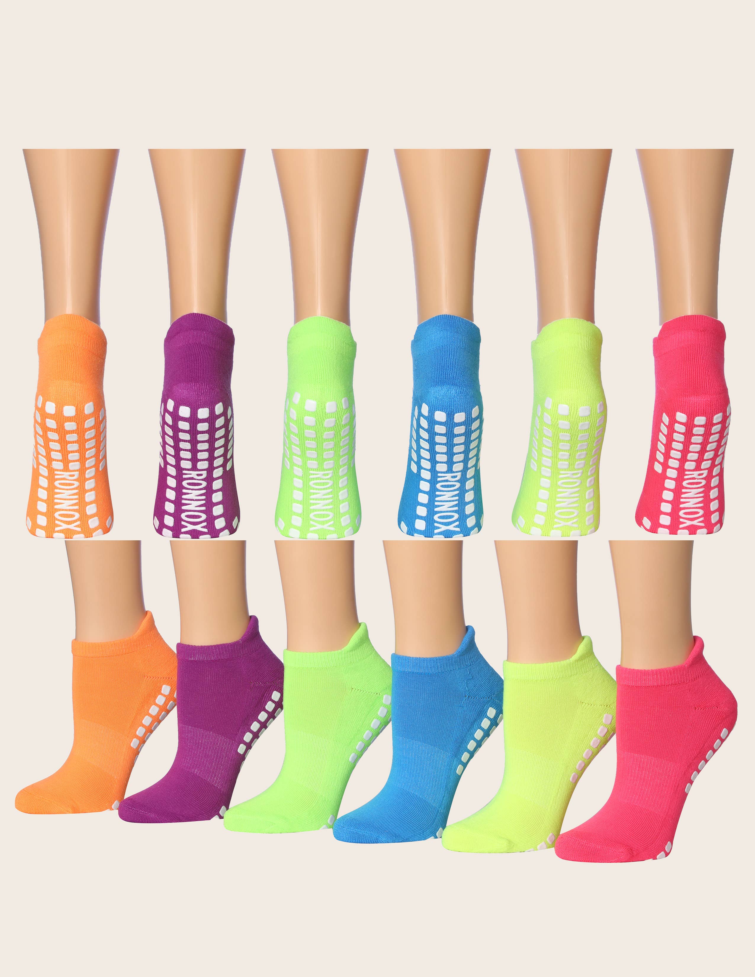 Isadora, Tipi toe, & James Fiallo - Wholesale Socks - Women's - Women Tipi Toe 3 Pack Anti Skid Sticky Gripper Low Cut Socks3