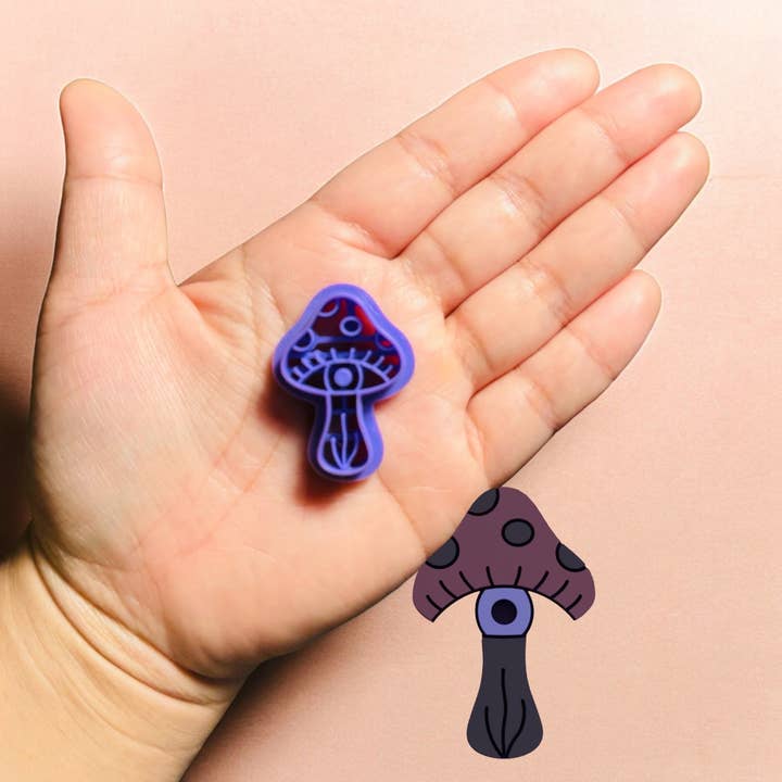 Tagliapasta a forma di fungo con occhio, Tagliapasta mistico, per la vendita all'ingrosso da parte di Roussell Prints and Demand LLC