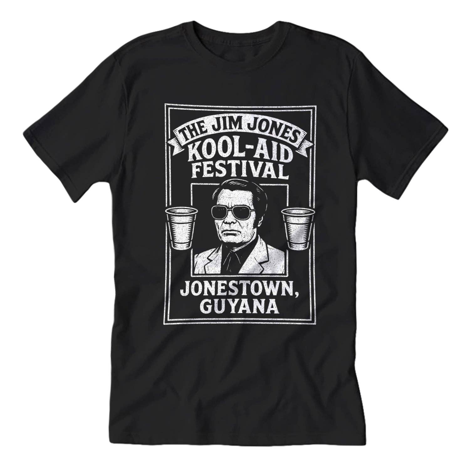 Shady Front - Wholesale Screen Printed T-Shirt - Unisex - Jim Jones Festival T-Shirt0