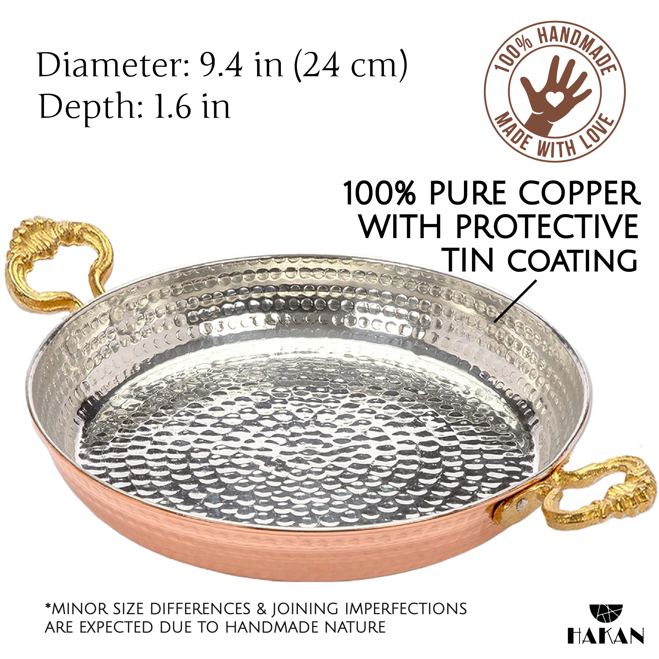 Hakan – Frigideira por atacado – Frigideira de Cobre Artesanal Hakan para Ovos, Pequena20