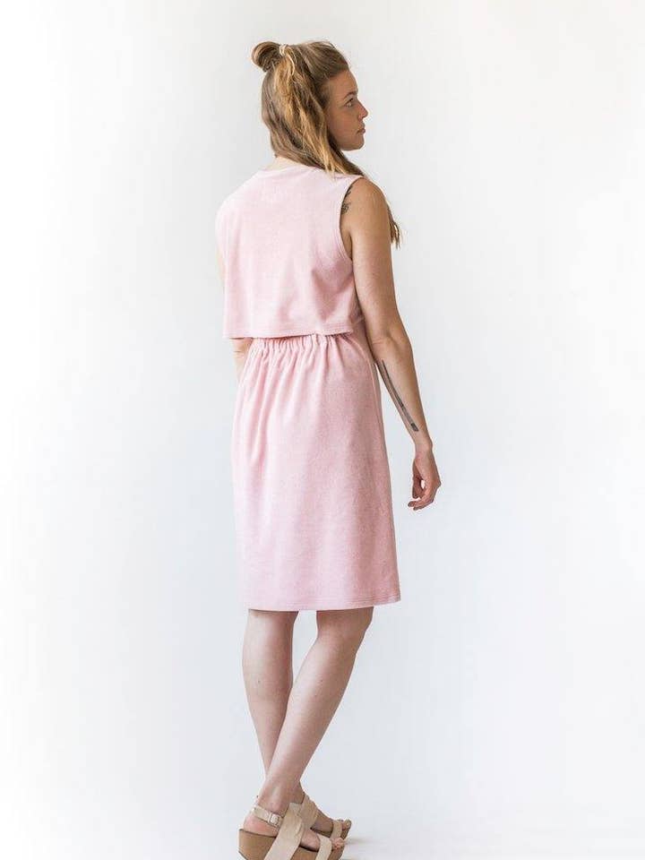 Robe midi Ariel - Quartz rose pour la vente par MORICO