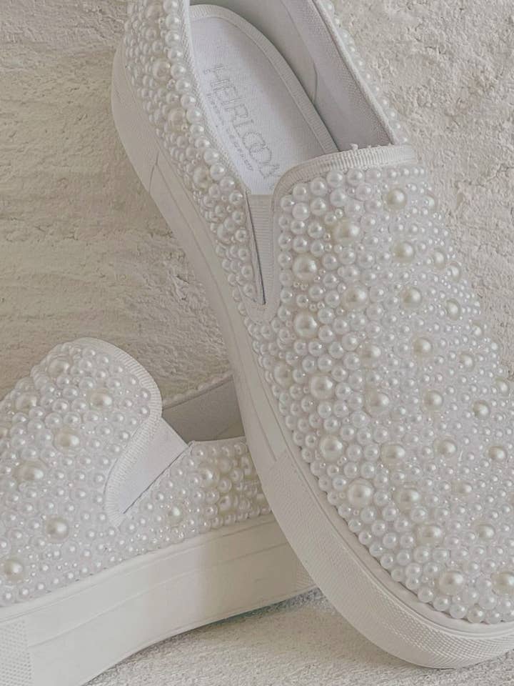Heirloom Bridal Company - Wholesale Slippers - Women's - Pearl Slides