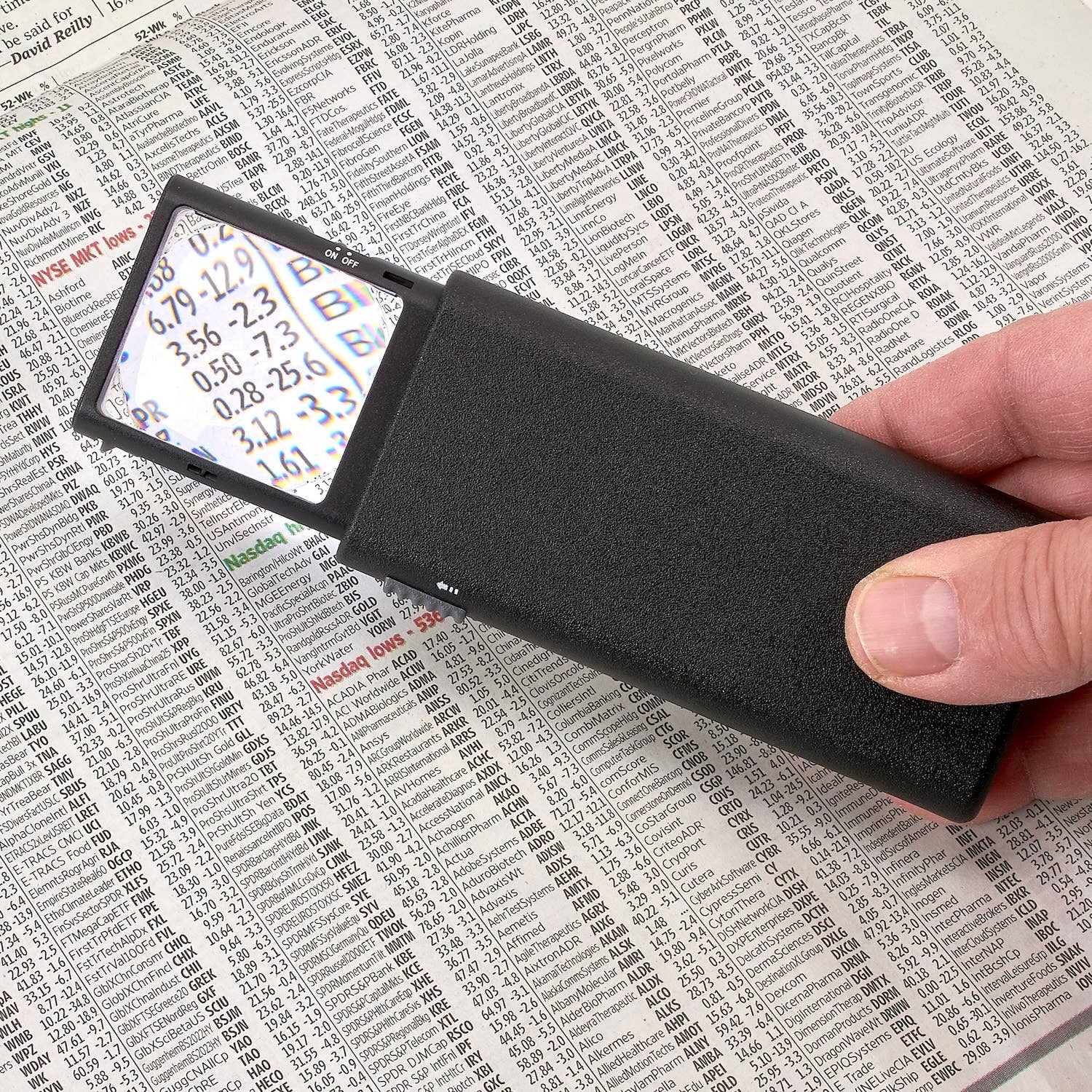 Carson - Wholesale Magnifying Glass - 5x Lighted Slide-Out Aspheric Magnifier with Protective Case0