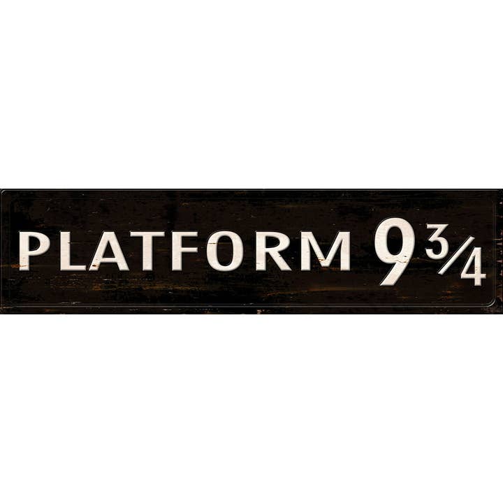 Platform 9 3/4 blk 3D-bord met metalen lijst - 32* 8 inch voor wholesale door inVintage
