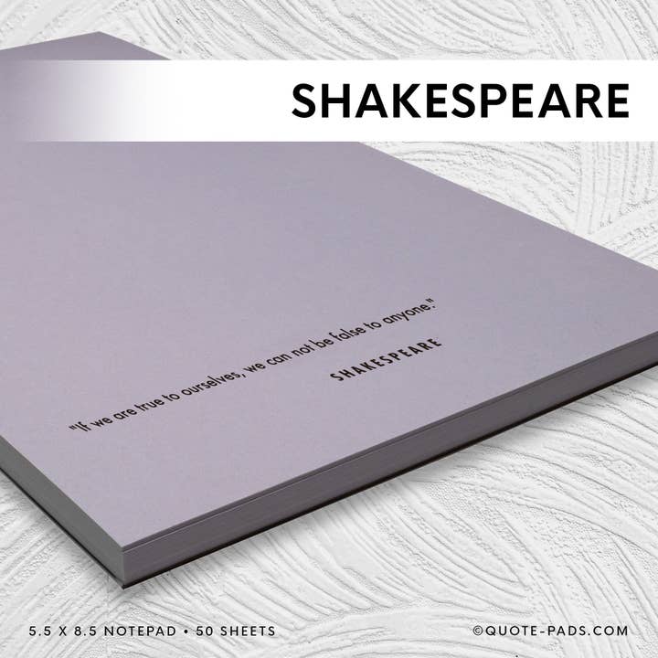 50 Shakespeare Quotes Notepad | 5.5 x 8.5 | 50 Sheets for wholesale by QuotePads