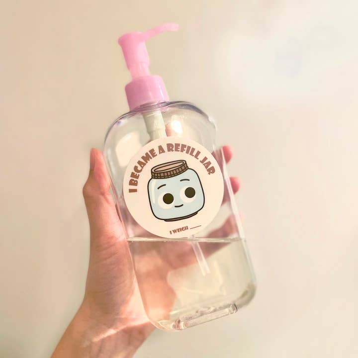 Eco Beige – wholesale Sticker – I Became a Refill Jar Sticker