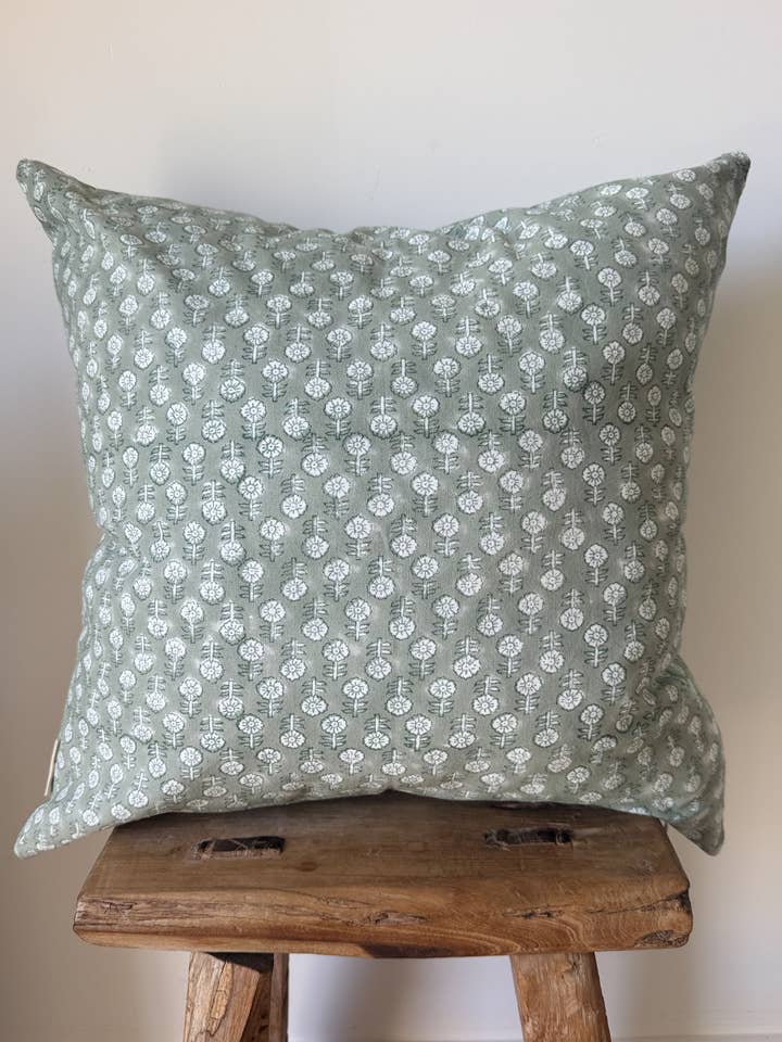 Ruthie Block Print Pillow Cover for wholesale by peony + olive