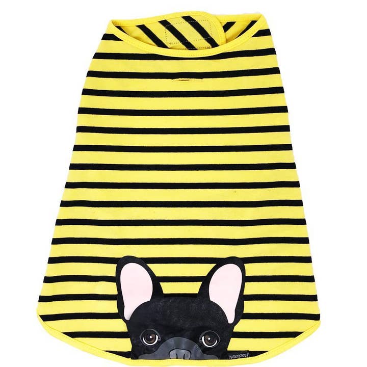 Frenchiestore - Wholesale Pet Shirt - Dog - Frenchie Shirt | Black French Bulldog in Bumblebee