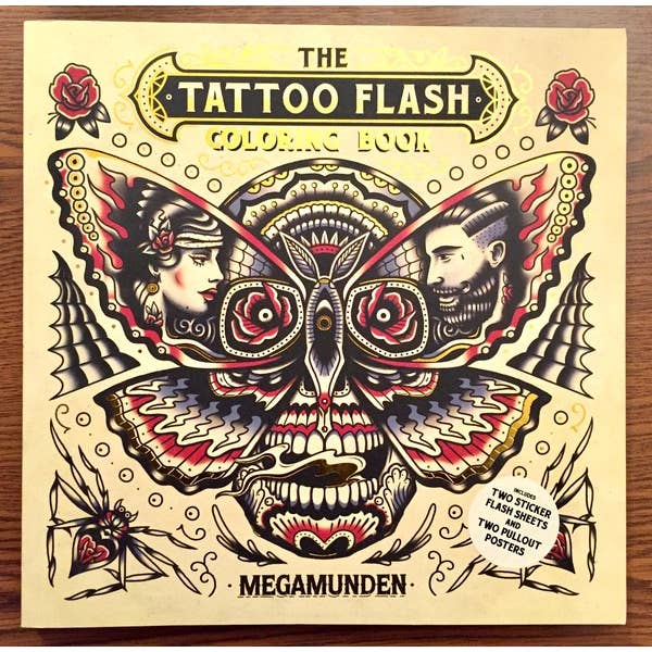 Microcosm Publishing & Distribution - Wholesale Colouring and activity book – adult - Tattoo Flash Coloring Book
