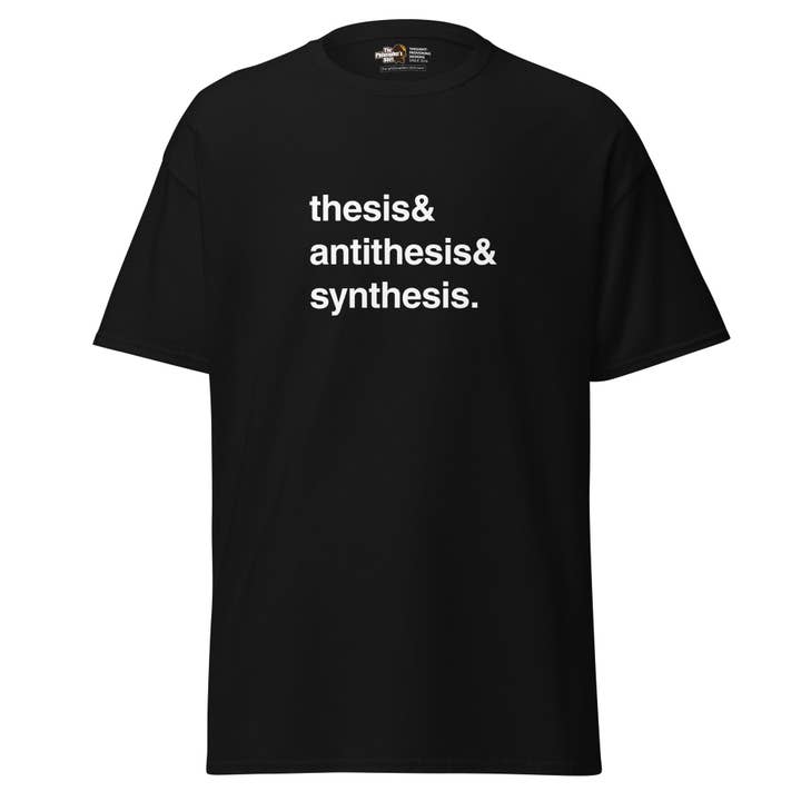 Thesis & Antithesis & Synthesis - Unisex Klassiek T-shirt voor wholesale door The Philosopher's Shirt