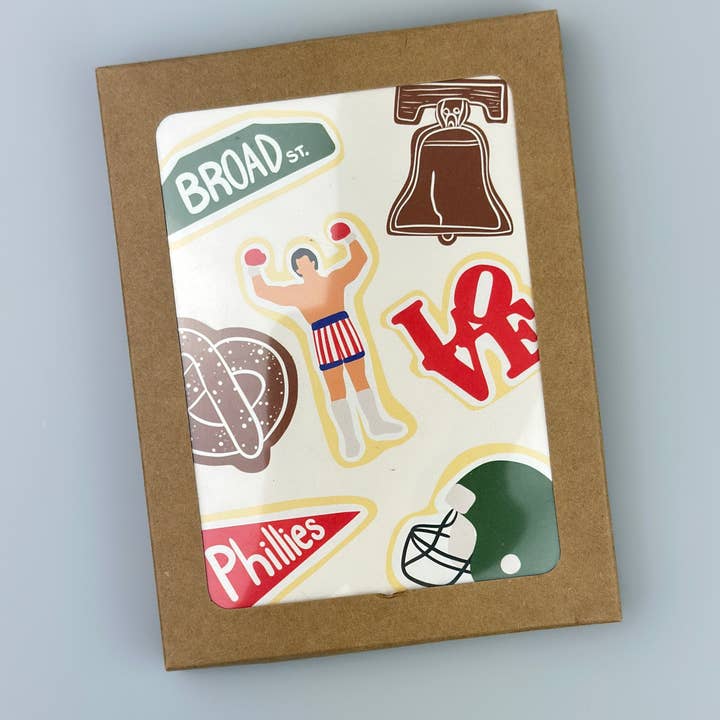 S Pogas Art - Wholesale Christmas Card - Philly Christmas Cookie Card Set (5 pack)1