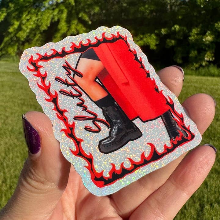 Slutty Knee Pedro Pascal Fan Art Sticker for wholesale by Shop Charlie Girl