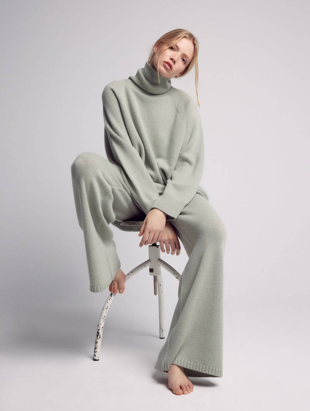 Leap Concept - Wholesale Pants - Women's - LUCA cashmere knitted wide pants11