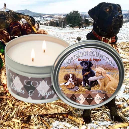 Collection Sportsman - Canards et chiots pour la vente par The Candle Cottage & DUOS Dual Fragrance Candles