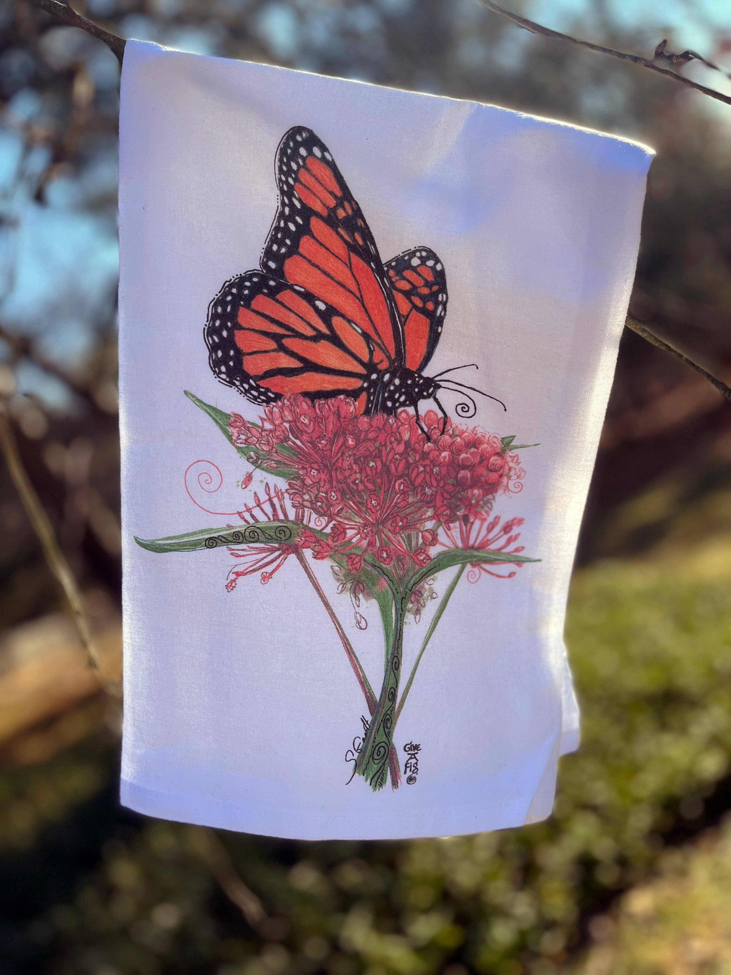 Give A Fig - Wholesale Tea Towel - Monarch Butterfly Tea Towel1