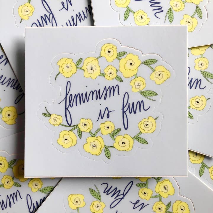 Feminism Is Fun Sticker for wholesale by The Crybaby Club